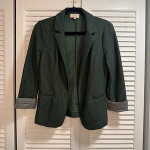 Skies Are Blue Forest Green Blazer